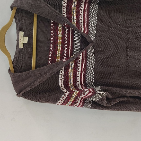 Natural Reflections Hooded Pullover  Size XXL Kangaroo Pouch Striped Stitching - Picture 2 of 7